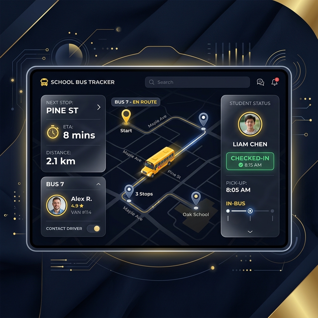 TrackMyVan App Mockup